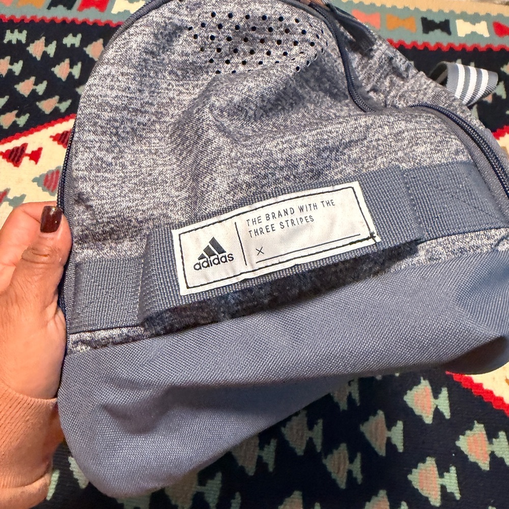 Adidas Squad 5 Duffel Bag in the Jersey Onix Grey color with rose gold logo - Picture 3 of 11